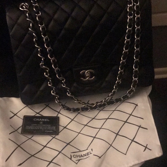 BRAND NEW CHANEL BLACK CLASSIC DOUBLE - Picture 3 of 3
